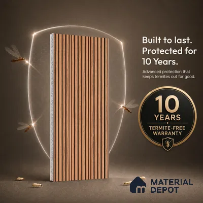 Wooden Look PN 07449 8 ft x 4.8 inch PVC Panel - 10 mm | Suitable for Living Room, Bedroom & Office | Width is Subjected to 5% Variation