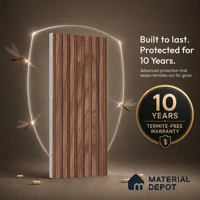 Wooden Look PN 07476 8 ft x 4.8 inch PVC Panel - 10 mm | Suitable for Living Room, Bedroom & Office | Width is Subjected to 5% Variation