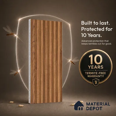 Wooden Look PN 07487 8 ft x 4.8 inch PVC Panel - 10 mm | Suitable for Living Room, Bedroom & Office | Width is Subjected to 5% Variation