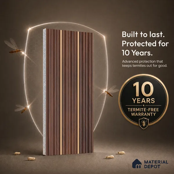 Wooden Look PN 07505 8 ft x 6 inch PVC Panel - 10 mm | Suitable for Living Room, Bedroom & Office | Width is Subjected to 5% Variation