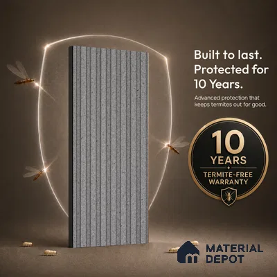 Steel Grey Stone Look PN 07595 9.5 ft x 4.9 inch Charcoal Panel - 12 mm | Suitable for Feature Wall, TV Unit & Living Room | Width is Subjected to 5% Variation