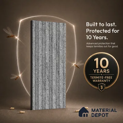 Mist Grey Stone Look PN 07609 9.5 ft x 4.9 inch Charcoal Panel - 12 mm | Suitable for Feature Wall, TV Unit & Living Room | Width is Subjected to 5% Variation