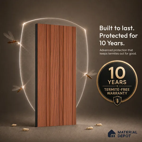 Wooden Look PN 07058 9.5 ft x 4.6 inch Charcoal Panel - 8 mm | Suitable for Feature Wall, TV Unit & Living Room | Width is Subjected to 5% Variation