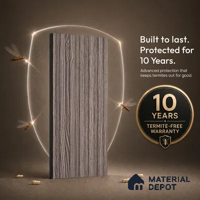 Wooden Look PN 07166 9.5 ft x 4.7 inch Charcoal Panel - 11 mm | Suitable for Feature Wall, TV Unit & Living Room | Width is Subjected to 5% Variation