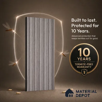 Wooden Look PN 07171 9.5 ft x 4.7 inch Charcoal Panel - 11 mm | Suitable for Feature Wall, TV Unit & Living Room | Width is Subjected to 5% Variation