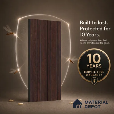 Wooden Look PN 07692 9.1 ft x 4.9 inch Charcoal Panel - 12 mm | Suitable for Living Room, Bedroom & TV Cabinet | Width is Subjected to 5% Variation