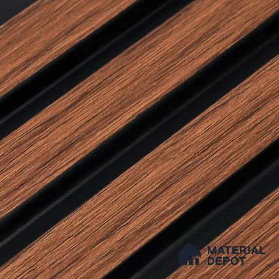 Wooden Look PN 00645 8 ft x 4.8 inch Charcoal Panel - 11 mm | Suitable for Feature Wall, TV Unit & Living Room | Width is Subjected to 5% Variation