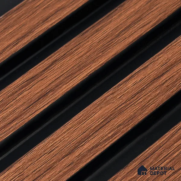 Wooden Look PN 00645 8 ft x 4.8 inch Charcoal Panel - 11 mm | Suitable for Feature Wall, TV Unit & Living Room | Width is Subjected to 5% Variation