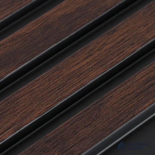 Wooden Look PN 00646 8 ft x 4.8 inch Charcoal Panel - 11 mm | Suitable for Feature Wall, TV Unit & Living Room | Width is Subjected to 5% Variation