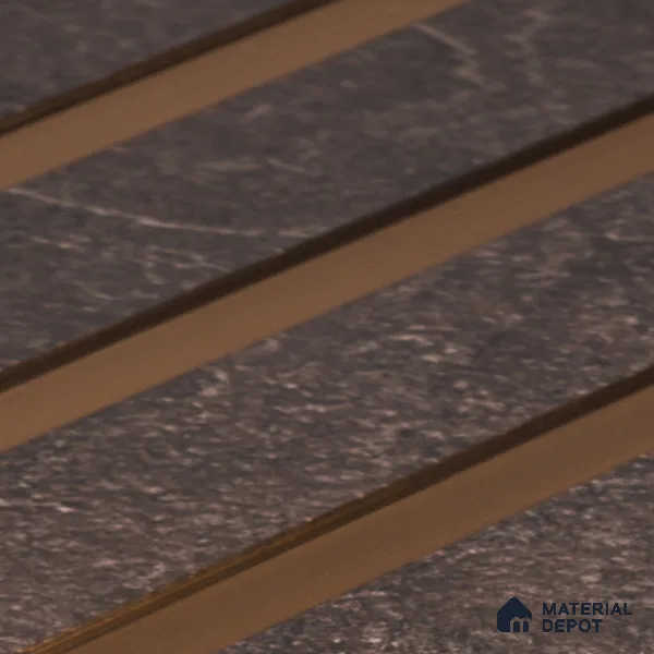 Cappucino Brown Stone Look PN 05546 8 ft x 6 inch Charcoal Panel - 7 mm | Suitable for Feature Wall, TV Unit & Living Room | Width is Subjected to 5% Variation