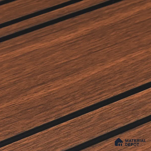 Brown Wooden Louver PN 05558 9.5 ft x 12 inch Charcoal Panel - 6 mm | Suitable for Feature Wall, TV Unit & Living Room | Width is Subjected to 5% Variation