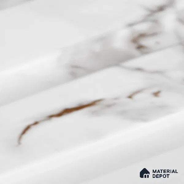 Marble Louver PN 06086 9.5 ft x 4.6 inch Charcoal Panel - 8 mm | Suitable for Feature Wall, TV Unit & Living Room | Width is Subjected to 5% Variation
