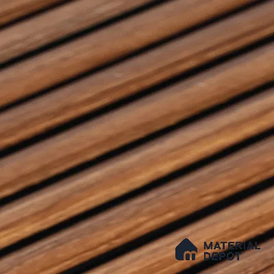 Wooden Look PN 06821 9.2 ft x 6 inch Charcoal Panel - 10 mm | Suitable for Living Room, Bedroom & TV Cabinet | Width is Subjected to 5% Variation