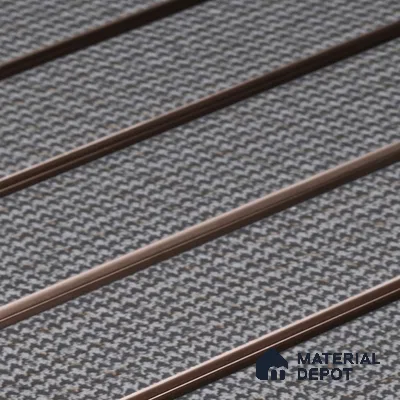 PN 06938 8 ft x 6 inch Charcoal Louvers/Panels - 6 mm