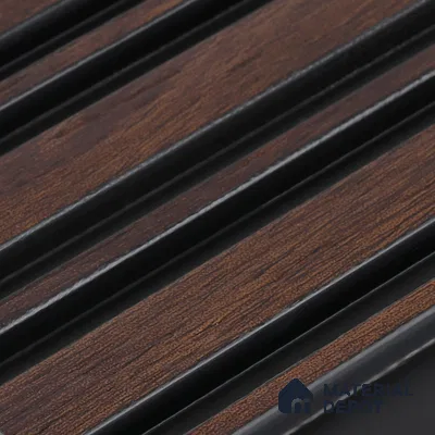 Brown Wooden Look Charcoal Louver/Panel 8 ft x 4.9 inch - 11 mm | Ideal for Feature Wall, Living Room, Bedroom, Home, TV Unit | PN 07048