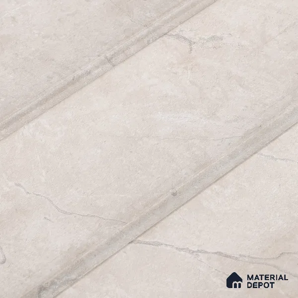 Almond Cream Marble Look PN 07064 9.5 ft x 9.8 inch Charcoal Panel - 10 mm | Suitable for Feature Wall, TV Unit & Living Room | Width is Subjected to 5% Variation