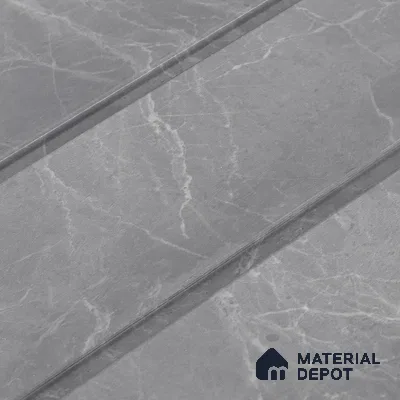 Cloud Grey Marble Look PN 07065 9.5 ft x 9.8 inch Charcoal Panel - 10 mm | Suitable for Feature Wall, TV Unit & Living Room | Width is Subjected to 5% Variation