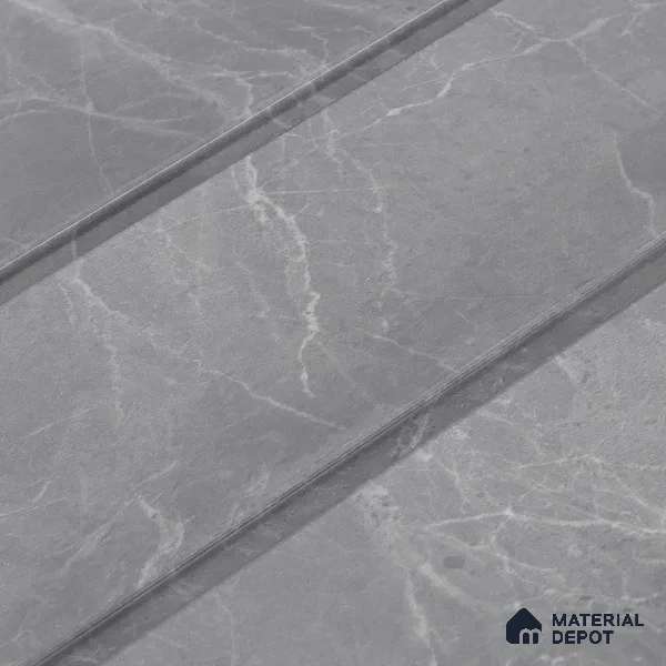 Cloud Grey Marble Look PN 07065 9.5 ft x 9.8 inch Charcoal Panel - 10 mm | Suitable for Feature Wall, TV Unit & Living Room | Width is Subjected to 5% Variation