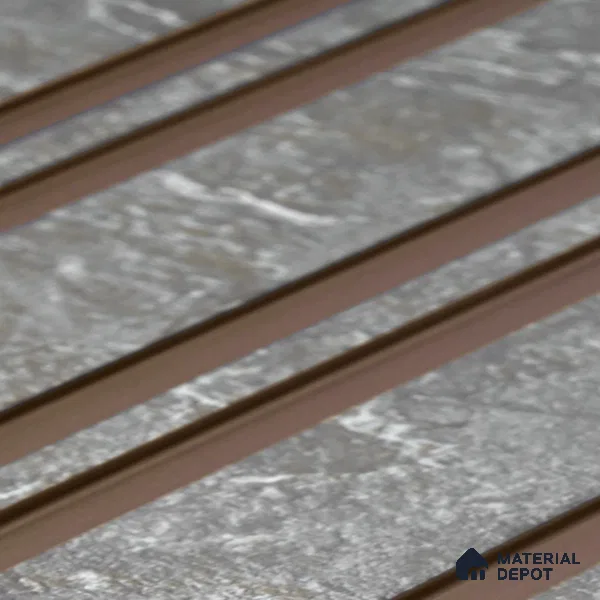 Beige Stone Look Charcoal Louver/Panel 9.5 ft x 6 inch - 6 mm | Ideal for Feature Wall, Living Room, Bedroom, Home, TV Unit | PN 07126