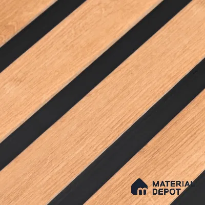 Brown Wooden Look Charcoal Louver/Panel 9.5 ft x 6 inch - 6 mm | Ideal for Feature Wall, Living Room, Bedroom, Home, TV Unit | PN 07127