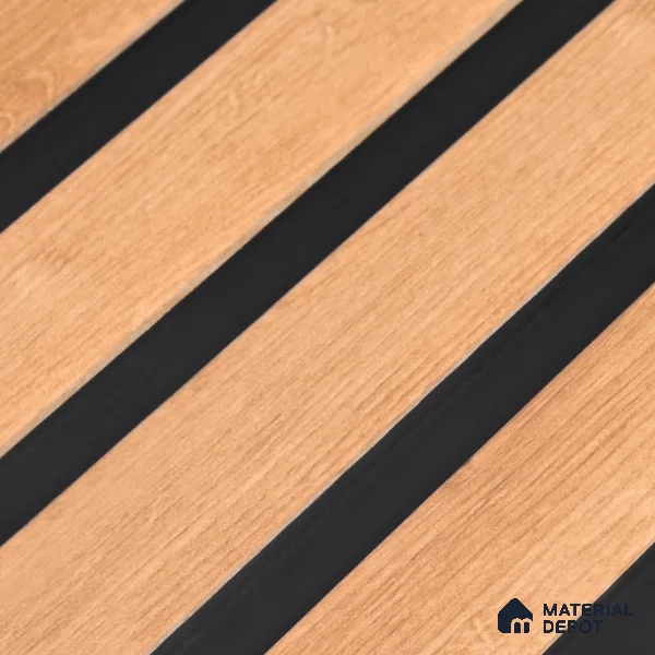 Brown Wooden Look Charcoal Louver/Panel 9.5 ft x 6 inch - 6 mm | Ideal for Feature Wall, Living Room, Bedroom, Home, TV Unit | PN 07127