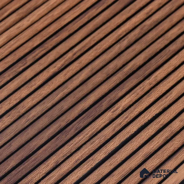 Wooden Look PN 07133 9.5 ft x 6 inch Charcoal Panel - 6 mm | Suitable for Feature Wall, TV Unit & Living Room | Width is Subjected to 5% Variation