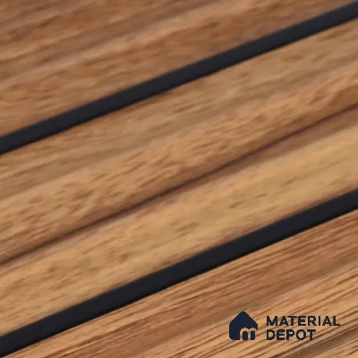 Wooden Look PN 07137 9.5 ft x 6 inch Charcoal Panel - 6 mm | Suitable for Feature Wall, TV Unit & Living Room | Width is Subjected to 5% Variation