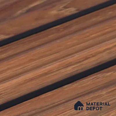 Brown Wooden Look Charcoal Louver/Panel 9.5 ft x 6 inch - 6 mm | Ideal for Feature Wall, Living Room, Bedroom, Home, TV Unit | PN 07138