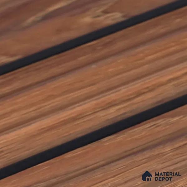 Brown Wooden Look Charcoal Louver/Panel 9.5 ft x 6 inch - 6 mm | Ideal for Feature Wall, Living Room, Bedroom, Home, TV Unit | PN 07138