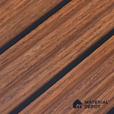 Brown Wooden Look Charcoal Louver/Panel 9.5 ft x 6 inch - 6 mm | Ideal for Feature Wall, Living Room, Bedroom, Home, TV Unit | PN 07140
