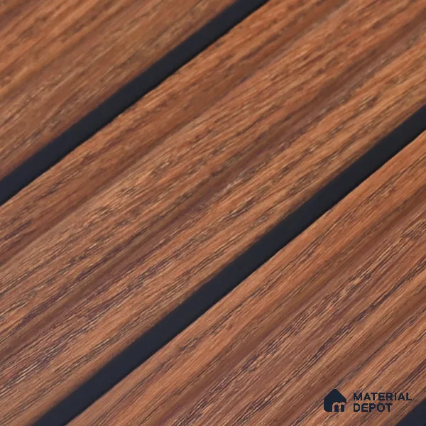 Brown Wooden Look Charcoal Louver/Panel 9.5 ft x 6 inch - 6 mm | Ideal for Feature Wall, Living Room, Bedroom, Home, TV Unit | PN 07140