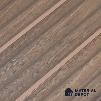 Wooden Look PN 07142 9.5 ft x 6 inch Charcoal Panel - 6 mm | Suitable for Feature Wall, TV Unit & Living Room | Width is Subjected to 5% Variation