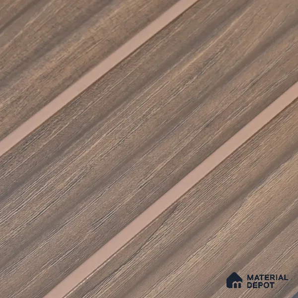 Wooden Look PN 07142 9.5 ft x 6 inch Charcoal Panel - 6 mm | Suitable for Feature Wall, TV Unit & Living Room | Width is Subjected to 5% Variation