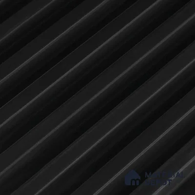 Black Plain Colour Look Charcoal Louver/Panel 9.5 ft x 4.7 inch - 11 mm | Ideal for Feature Wall, Living Room, Bedroom, Home, TV Unit | PN 07160