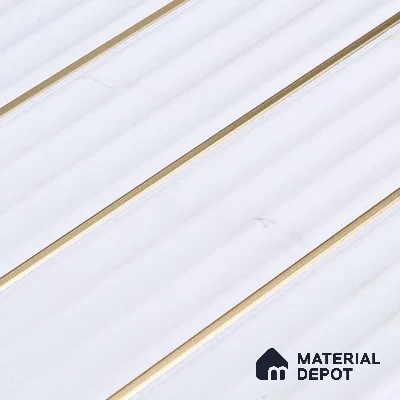 Frosty White Marble Look PN 07386 8 ft x 9.6 inch PVC Panel - 10 mm | Suitable for Living Room, Bedroom & Office | Width is Subjected to 5% Variation