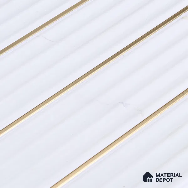 Frosty White Marble Look PN 07386 8 ft x 9.6 inch PVC Panel - 10 mm | Suitable for Living Room, Bedroom & Office | Width is Subjected to 5% Variation