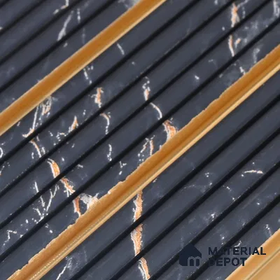 Graphite Black Marble Look PN 07445 8 ft x 4.8 inch PVC Panel - 10 mm | Suitable for Living Room, Bedroom & Office | Width is Subjected to 5% Variation
