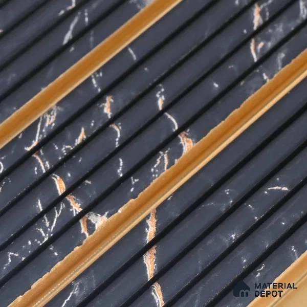 Graphite Black Marble Look PN 07445 8 ft x 4.8 inch PVC Panel - 10 mm | Suitable for Living Room, Bedroom & Office | Width is Subjected to 5% Variation