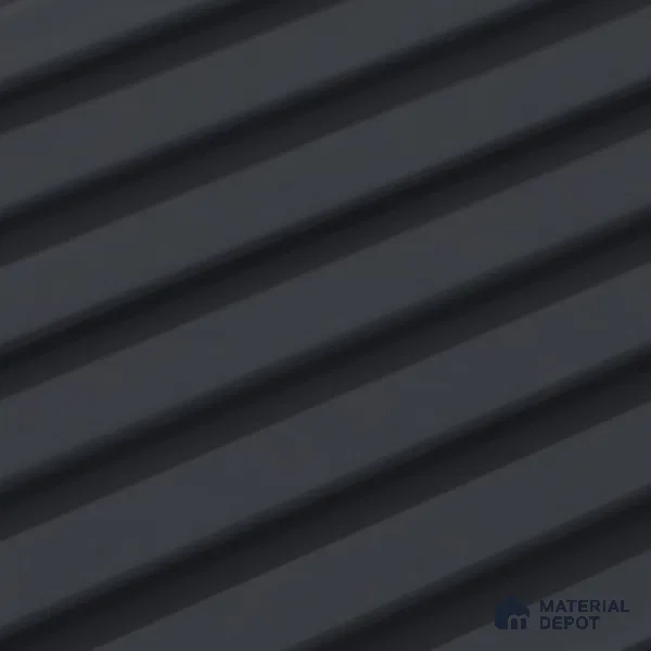 Graphite Grey Plain Colour Look PN 07482 8 ft x 4.8 inch PVC Panel - 10 mm | Suitable for Living Room, Bedroom & Office | Width is Subjected to 5% Variation