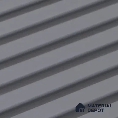 Mist Grey Plain Colour Look PN 07483 8 ft x 4.8 inch PVC Panel - 10 mm | Suitable for Living Room, Bedroom & Office | Width is Subjected to 5% Variation
