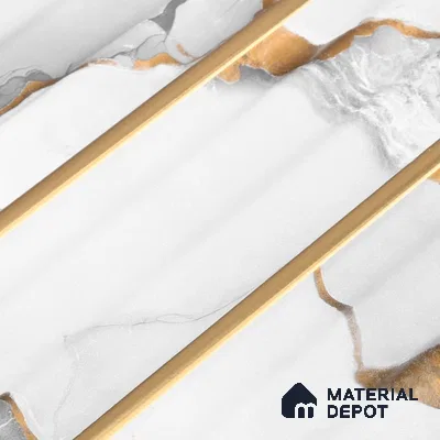 Dove Grey Marble Look PN 07508 8 ft x 6 inch PVC Panel - 10 mm | Suitable for Living Room, Bedroom & Office | Width is Subjected to 5% Variation