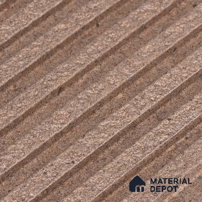 Brown Stone Look Charcoal Louver/Panel 9.5 ft x 5 inch - 12 mm | Ideal for Feature Wall, Living Room, Bedroom, Home, TV Unit | PN 07596
