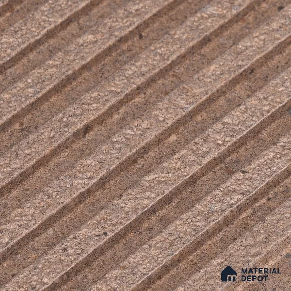 Brown Stone Look Charcoal Louver/Panel 9.5 ft x 5 inch - 12 mm | Ideal for Feature Wall, Living Room, Bedroom, Home, TV Unit | PN 07596