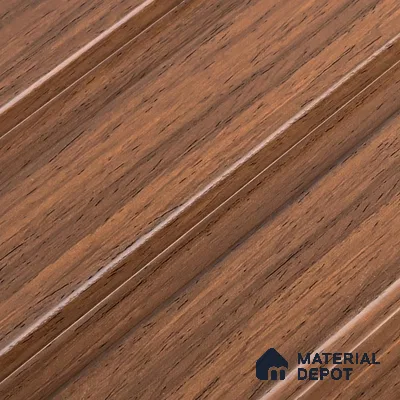 Brown Wood PN 07690 9.1 ft x 5 inch Charcoal Louvers/Panels - 12 mm | Suitable for Feature Wall, TV Unit & Living Room | Width is Subjected to 5% Variation