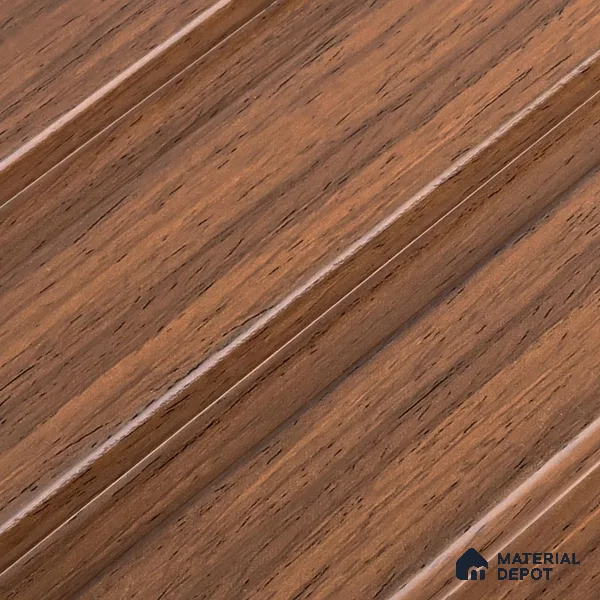 Brown Wood PN 07690 9.1 ft x 5 inch Charcoal Louvers/Panels - 12 mm | Suitable for Feature Wall, TV Unit & Living Room | Width is Subjected to 5% Variation