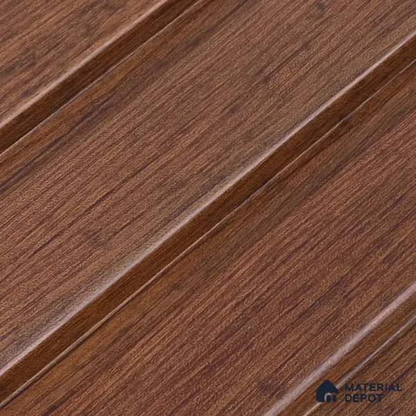 Brown Wood PN 07700 9.1 ft x 5 inch Charcoal Louvers/Panels - 12 mm | Suitable for Feature Wall, TV Unit & Living Room | Width is Subjected to 5% Variation