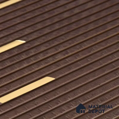 Coffee Brown Geometric Look PN 07808 8 ft x 7.8 inch Charcoal Panel - 6 mm | Suitable for Living Room, Bedroom & Office | Width is Subjected to 5% Variation