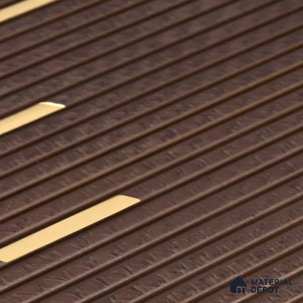 Coffee Brown Geometric Look PN 07808 8 ft x 7.8 inch Charcoal Panel - 6 mm | Suitable for Living Room, Bedroom & Office | Width is Subjected to 5% Variation