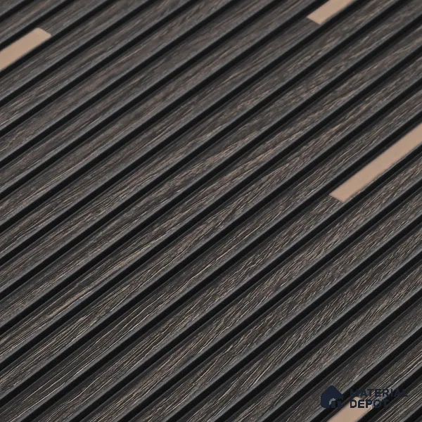 Graphite Black Geometric Look PN 07810 8 ft x 7.8 inch Charcoal Panel - 6 mm | Suitable for Living Room, Bedroom & Office | Width is Subjected to 5% Variation