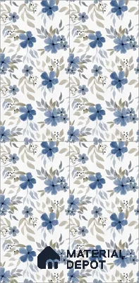 Floral Look Wall Tile TL 10934 Bloome White Decore 4 ft x 2 ft Carving Matte Finish Vitrified Tile - 9 mm | Suitable for Bathroom, Accent/Feature Wall, Dining Area